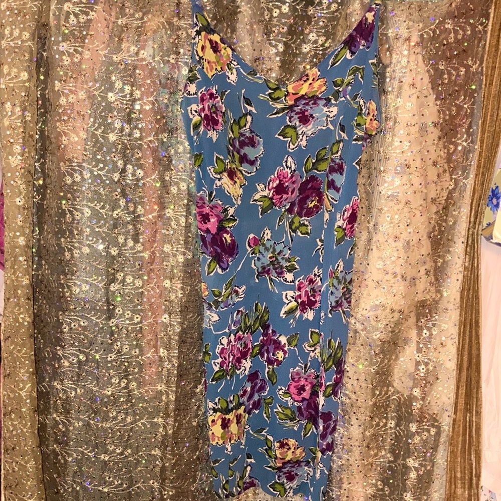 Vintage Betsey Johnson floral sundress, fits as XS